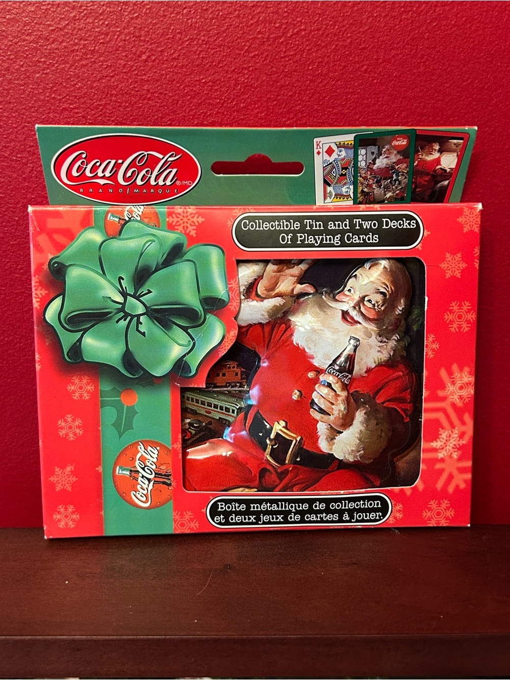 Coca-Cola Holiday Tin with 2 Decks of Cards by Bicycle